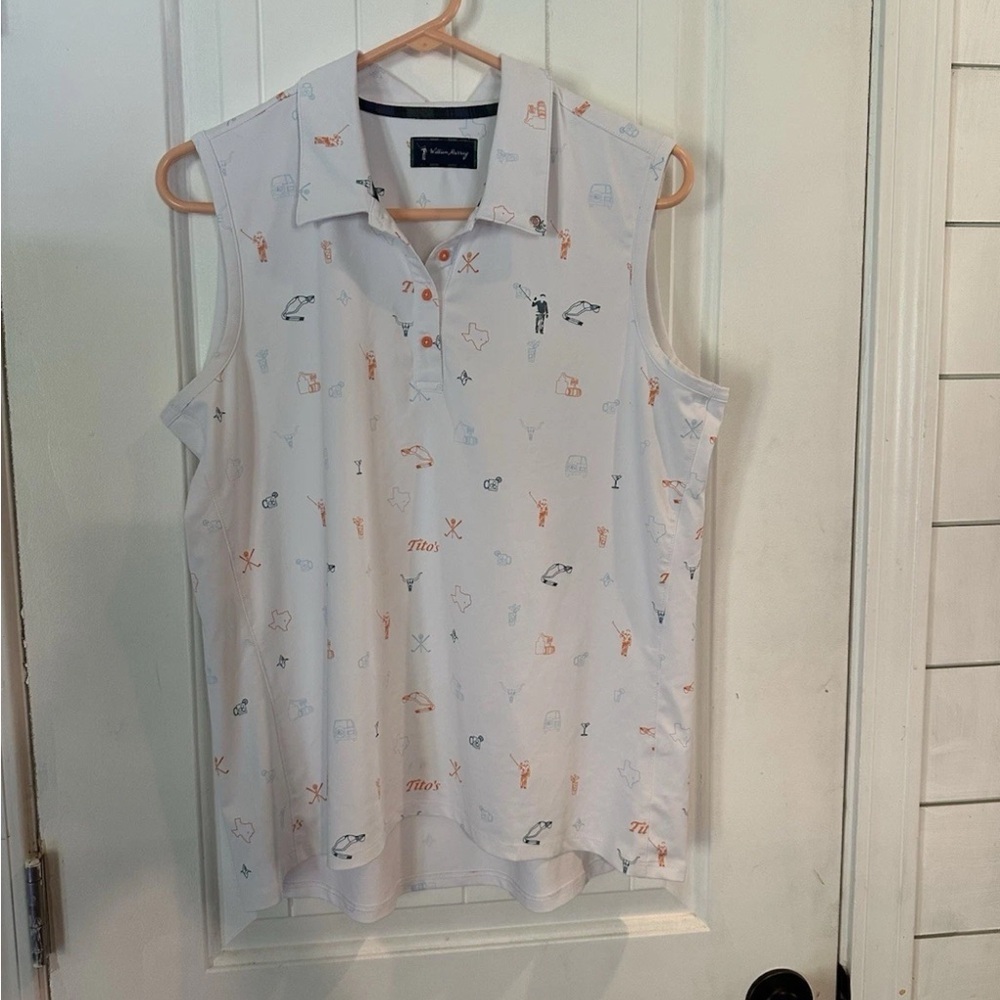 William Murray Texas titto tank with Orange and Blue Accents